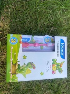 12X New Dinosaur of Kids Morning Kiss Toothbrush Mixed