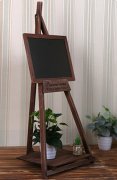 1X Wooden Shelf Planter Stand Menu Board Black Board 116cm High