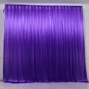 1X Purple Silk Cloth Wedding Party Backdrop Curtain Drapes Backg