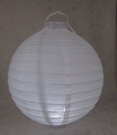 5Pcs Plain White Led Light Up Paper Lantern 30cm - Click Image to Close