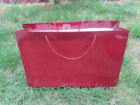 6Pcs Maroon Color Paper Gift Shopping Bag Party Supplies