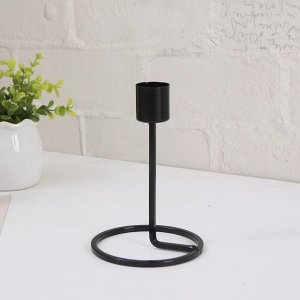 1Pc Black Candle Holder Candlestick Ornaments Wedding Party Deco