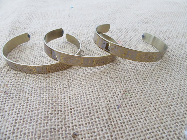 12Pcs Fashion Golden Bangle Bracelets Jewellery - Click Image to Close