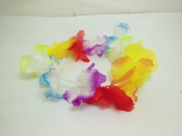 12Pcs Colorful Hawaiian HeadBand Flower Leis 19cm Long Wholesale