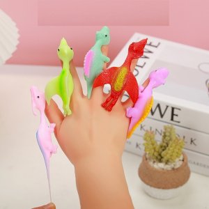 20Pcs Soft Finger Shooter Sticky Stretchy Dinosaur Kid's Toy