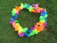 12Pcs Colorful Hawaiian Dress Party Flower Leis/Lei 6cm dia