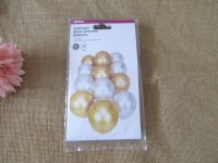 4Packs x 12Pcs Gold and Silver Chrome Balloons Party Wedding