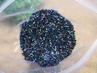 450g Opaque Iridescen Tube Glass Bugle Seed Beads 2mm