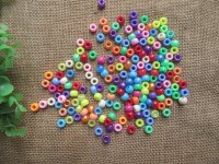 500g Solid Barrel Pony Beads Loose Bead 8mm Mixed Color