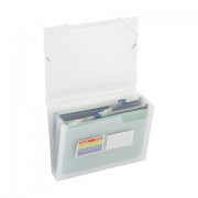 7Pcs Clear Plastic Expanding File - 13 Pockets