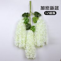 12Pc Ivory Artificial Silk Hanging Flower Garland Vine Wisteria