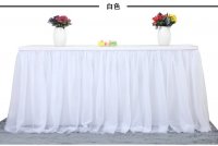 1Pc 1.83m Tutu Skirt Table Cover Rectangular Protector Cover Whi