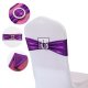 10Pcs Shiny Purple Sashes Chair Wider Bow Wedding Venue Banquet