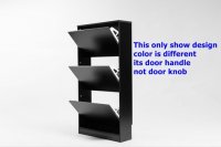 1X Shoe Cabinet Rack Storage Organiser Hold 18prs Shelf 3 Drawer