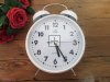 1X Gaint White Classic Bedside Clock Alarm Clock