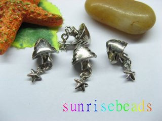 10pcs Tibetan Silver Christmas tree Bail Beads European Beads