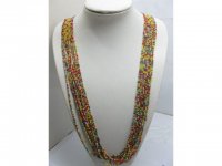 6Strands Plastic Seed Beaded Necklace - Assorted