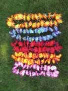 12Pcs Hawaiian Dress Party Flower Leis/Lei 48-55cm long Mixed