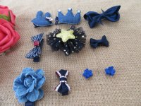 10Pcs Navy Blue Duckclip Hair Clips Hairclips Gift Box