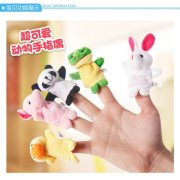 10 Lovely Family Animal Finger Puppet Dolls Educational Hand Toy