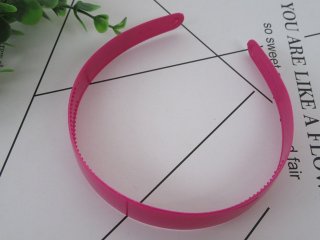 20X New Fuchsia Plastic Hairbands Jewelry Finding 25mm Wide