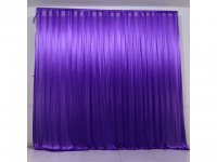 1X Purple Silk Cloth Wedding Party Backdrop Curtain Drapes