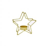 1Pc Minimalist Creative Desktop Gold Star Tealight Candle Holder