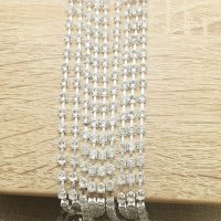 2Strings x 10Meters Single Row Diamond Crystal Rhinestone Wrap