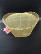 4Pcs Wire Mesh Basket w/Lid Home Storage 28x16.5x16cm