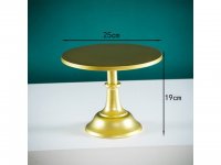 1Pc Golden Dessert Cake Stand Pedestal Display 25cm Wedding