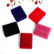 10Pcs Velvet Necklace Earring Ring Jewelry Gift Box 8x6x3cm