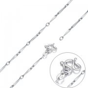 5X New Fashion Silver Bar Chain Necklace Jewelry