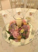 10X Round Mirror Base Wedding Table Centrepiece 25cm