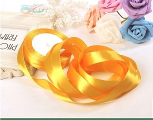 10Rolls X 25Yards Orange Satin Ribbon 18mm