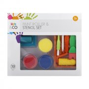 1Box New Paint Roller & Stencil Set Kids Art