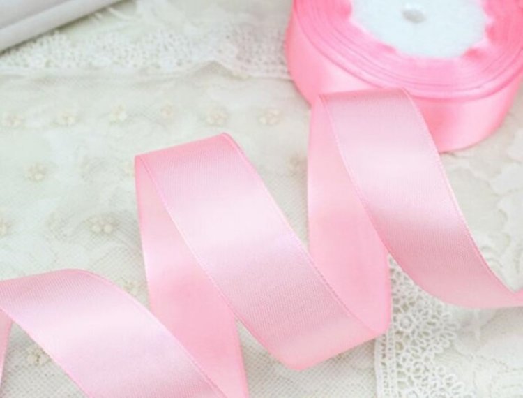 10Rolls X 25Yards Pink Satin Ribbon 15mm - Click Image to Close