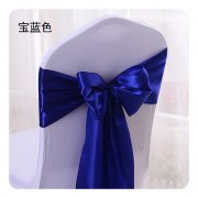 10Pcs BLUE Satin Sashes Chair Wider Bow Wedding Venue Banquet