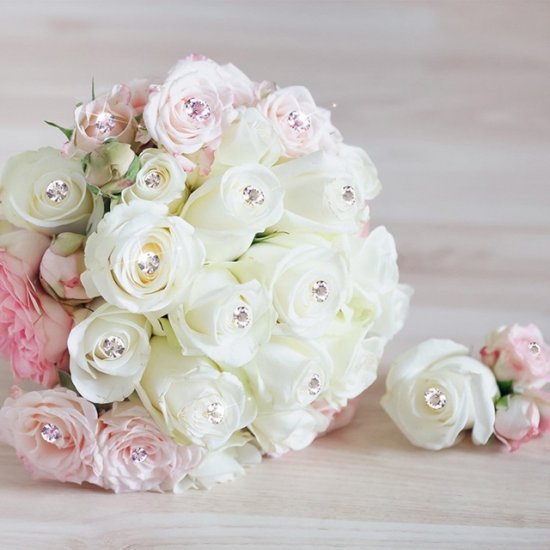 5boxes x 100pcs Clear Diamante Pin Wedding Bouquet Corsage Flora - Click Image to Close