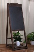 1X Wooden Coffee Bar One Tier Shelf Planter Stand Menu Board Bla