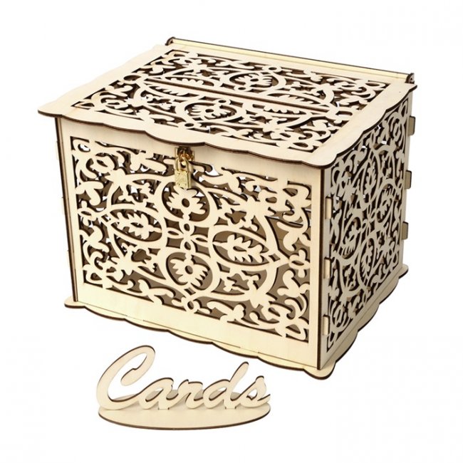 1Pc Decorative Rustic Wishing Well Card Box Wedding Favor - Click Image to Close