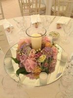 5Pcs Round Mirror Base Wedding Table Centrepiece 30cm