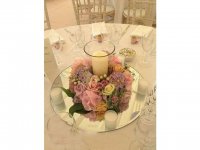 5Pcs Round Mirror Base Wedding Table Centrepiece 30cm