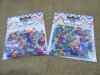 3Packs x 25g Plastic Flat Round Disc Beads Mixed Color