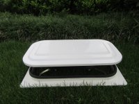 1X Horse Float Roof Large White Pop Up Push Roof Air Vent Traile