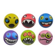 12 Anti-Stress PU Foam Smile Face Expression Squeeze Reliever Ba