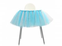 1Pc Blue Tutu Skirt High Chair Tulle Table Cover Party Favor