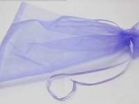 98 Purple Drawstring Jewelry Gift Pouches 23x16cm