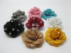 98Pcs Felt Hand Craft Flowers Embellishments with Rhinestone