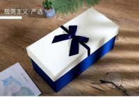 1Set 2in1 Blue and White Nesting Gift Box w/Bowknot