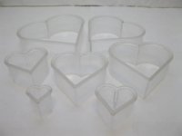 1Set X 7Pcs Heart Biscuit Cake Cookie Cutter Mold Mould Tool